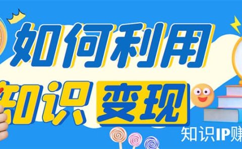 知识IP变现训练营：手把手带你如何做知识IP赚钱，助你逆袭人生