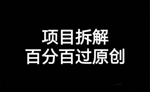 项目拆解百分百过原创,解决项目拆解赛道难过原创的问题