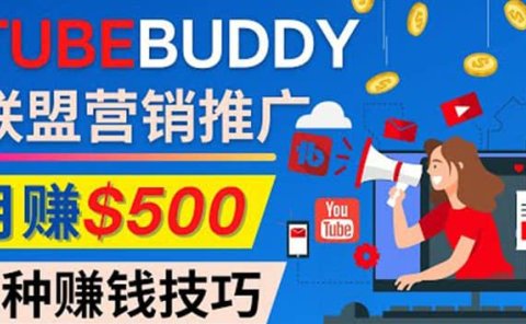 推广TubeBuddy联盟营销项目，完全免费的推广方法，轻松月赚500美元