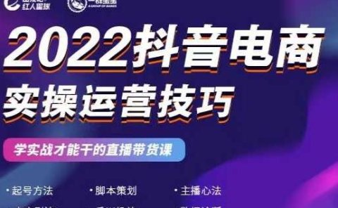 2022抖音电商实操运营技巧，红人星球&一群宝宝，学实战才能干的直播带货课