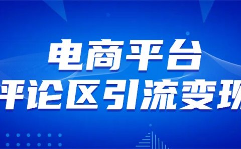 电商平台评论引流变现，无需开店铺长期精准引流，简单粗暴