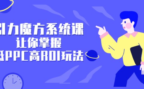 引力魔方系统课，让你掌握低PPC高ROI玩法，价值299元