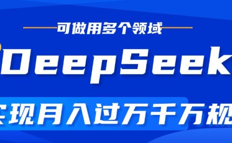DeepSeek最全玩法，利用AI实现月入过万，玩转所有项目