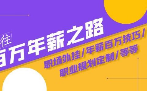 通往百万年薪之路·陪跑训练营:职场外挂/年薪百万技巧/职业规划定制/等等