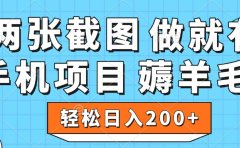 薅羊毛 手机项目 做就有 两张截图 轻松日入200+
