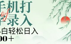 手机打字录入,几秒一单,日入200+