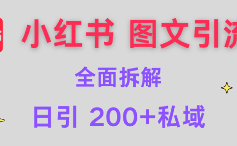 【小红书图文引流】全面解析，日引200+私域