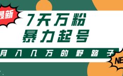 7天万粉,快手暴力起号,多种变现方式,新手小白秒上手,单月变现几万的野路子