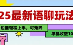 最新语聊玩法,纯手工,单机收益100+,小白也能轻松上手,可矩阵操作