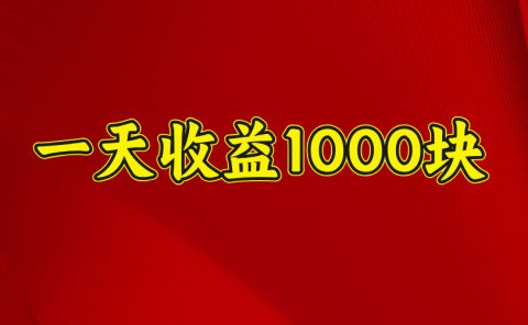 日收益1000多,4月份开始,好项目上线