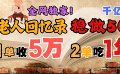 AI帮老人写回忆录,可以稳做50年的蓝海千亿赛道,一月收5万,2单吃一年,爆发能做百万,永远的朝阳赛道