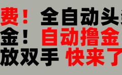 完全免费!头条全自动掘金项目!自动撸金,解放双手