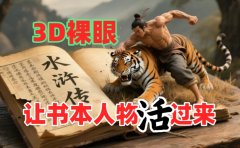 书本人物裸眼3D视频,一条视频收益过千,保姆级教程