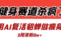 健身赛道杀疯了?我用AI复活貂蝉做瘦身操,3周涨粉8W