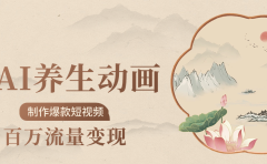 制作爆款短视频-AI养生动画赛道,3D数字生命体撬动健康流量
