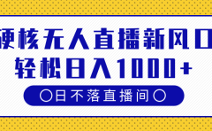 硬核无人直播新风口,日不落直播间,轻松日入1000+