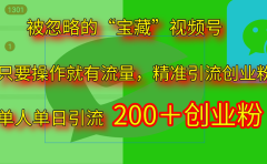 2025.5月最新被忽略的“宝藏”视频号,精准日引流200+