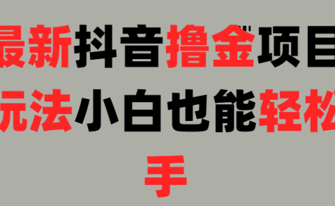 25最新抖音直播撸金项目,小白也能轻松上手!