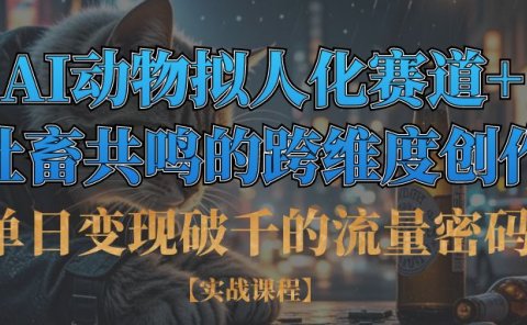 单日变现破千的流量密码,AI动物拟人化赛道+社畜共鸣的跨维度创作