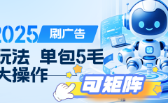 2025年零撸小项目,广告掘金,纯刷广告 每个广告5毛,可以放大矩阵操作