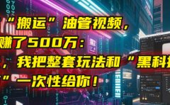 我靠“搬运”油管视频,2年赚了500万:今天,我把整套玩法和“黑科技工具箱”一次性给你!
