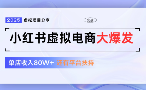 小红书虚拟电商项目,新手单店月入1W,0门槛1拖3玩法