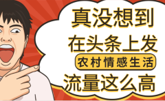 【万万没想到】在头条做《农村情感生活》二创小故事,收益暴增,昨天收益1300+