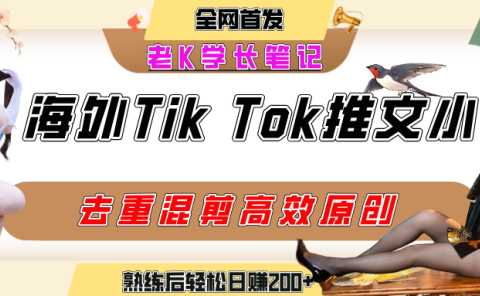 海外tiktok小说推文暴力项目,高停留率,高转化率,上手后一天搞顿饭钱不是问题