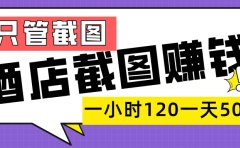 美团酒店截图,一部手机在家做,一小时 120,一天 500+,你只管截图