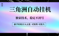 【三角洲自动挂机】独家技术,稳定不封号,轻松日入五张