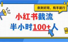 小红书截流半小时100+,亲测好用